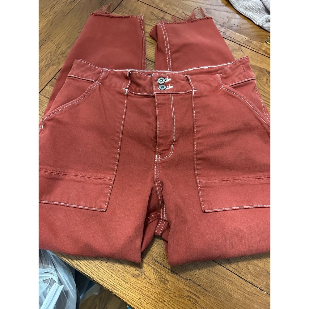 hollister rust‎ color 15R 32/27 cargo straight leg pants